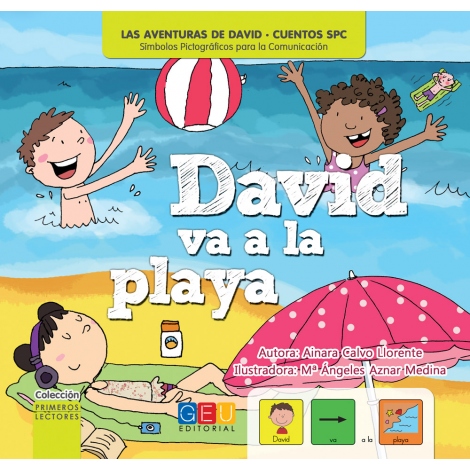 David va a la playa · Cuento con pictogramas