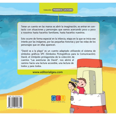 David va a la playa · Cuento con pictogramas