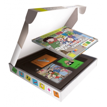 David va al centro comercial · Cuento con pictogramas