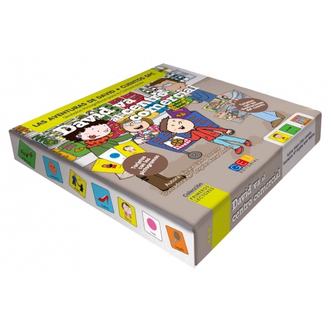 David va al centro comercial · Cuento con pictogramas