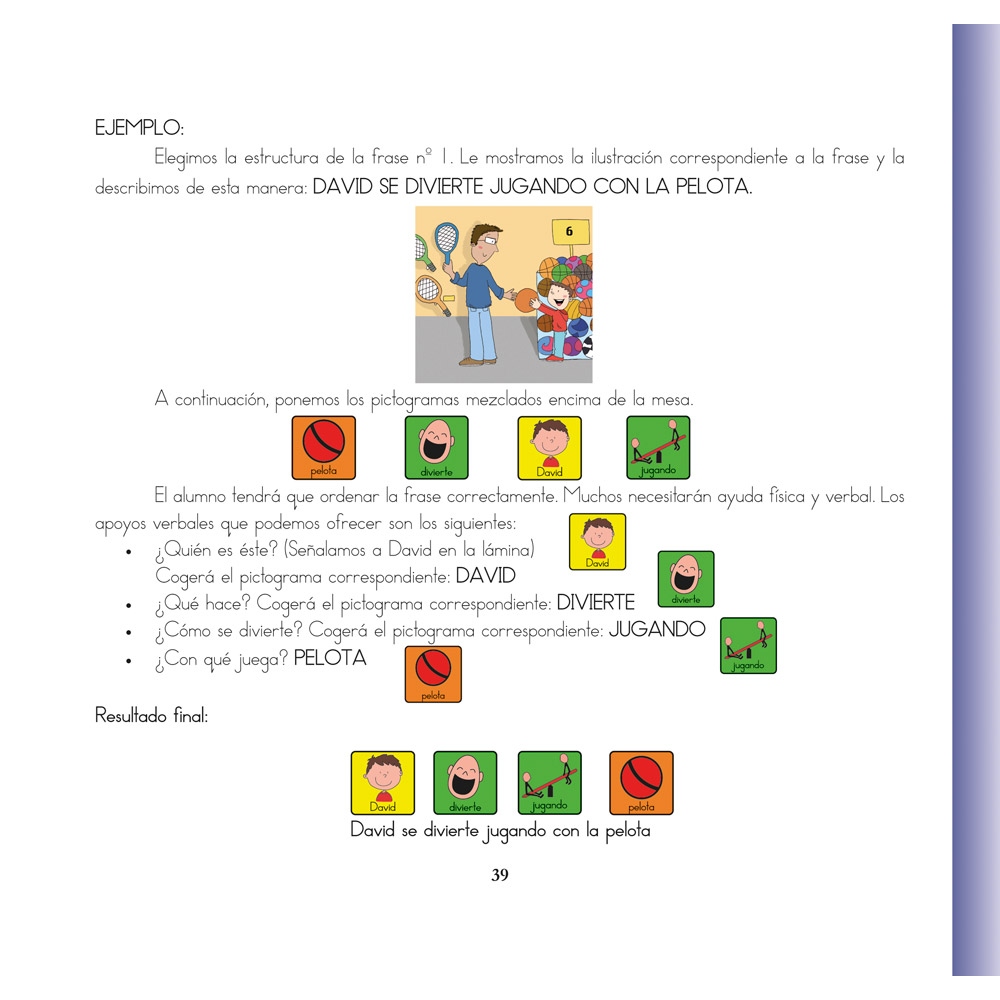 David va al centro comercial · Cuento con pictogramas