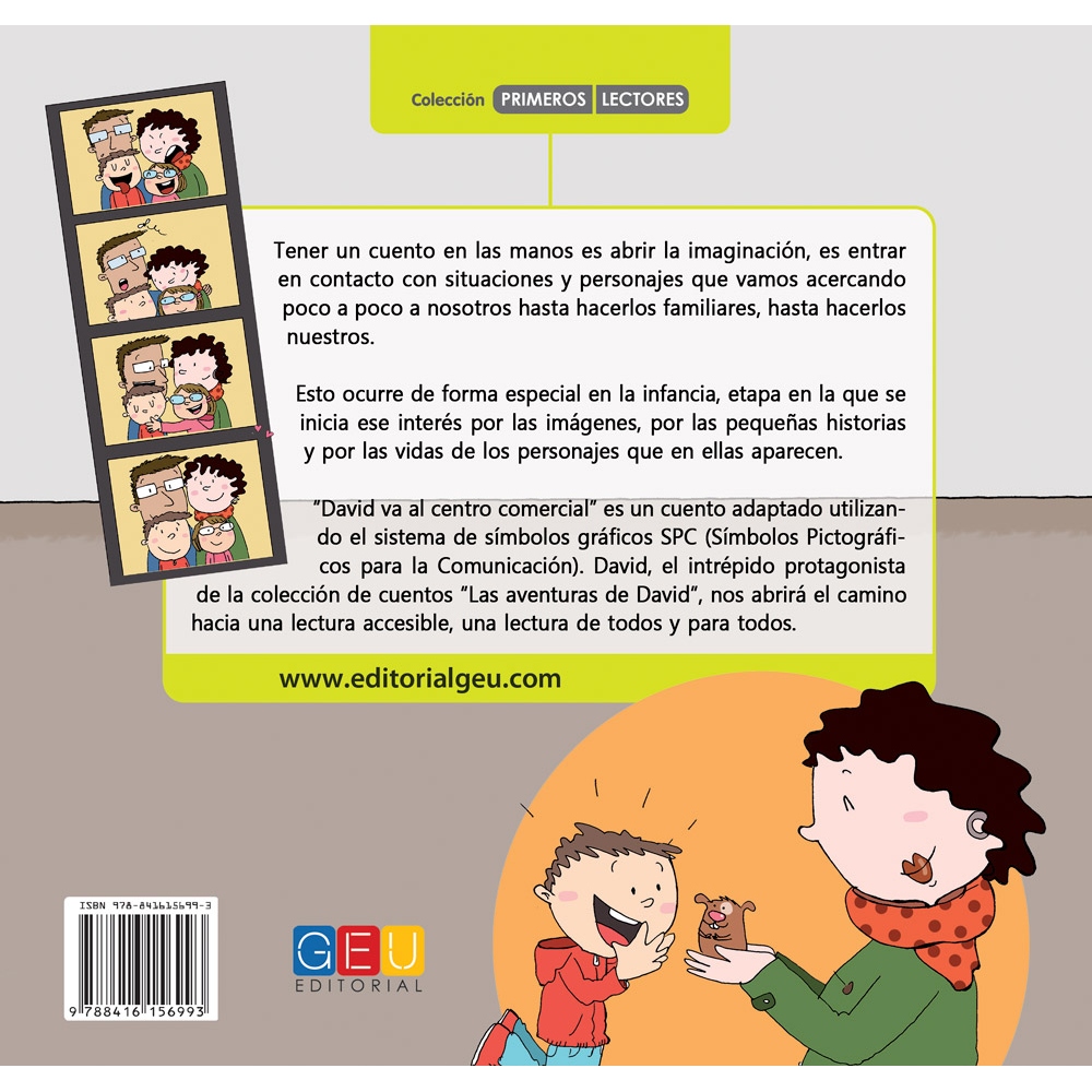 David va al centro comercial · Cuento con pictogramas