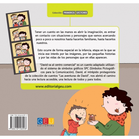 David va al centro comercial · Cuento con pictogramas