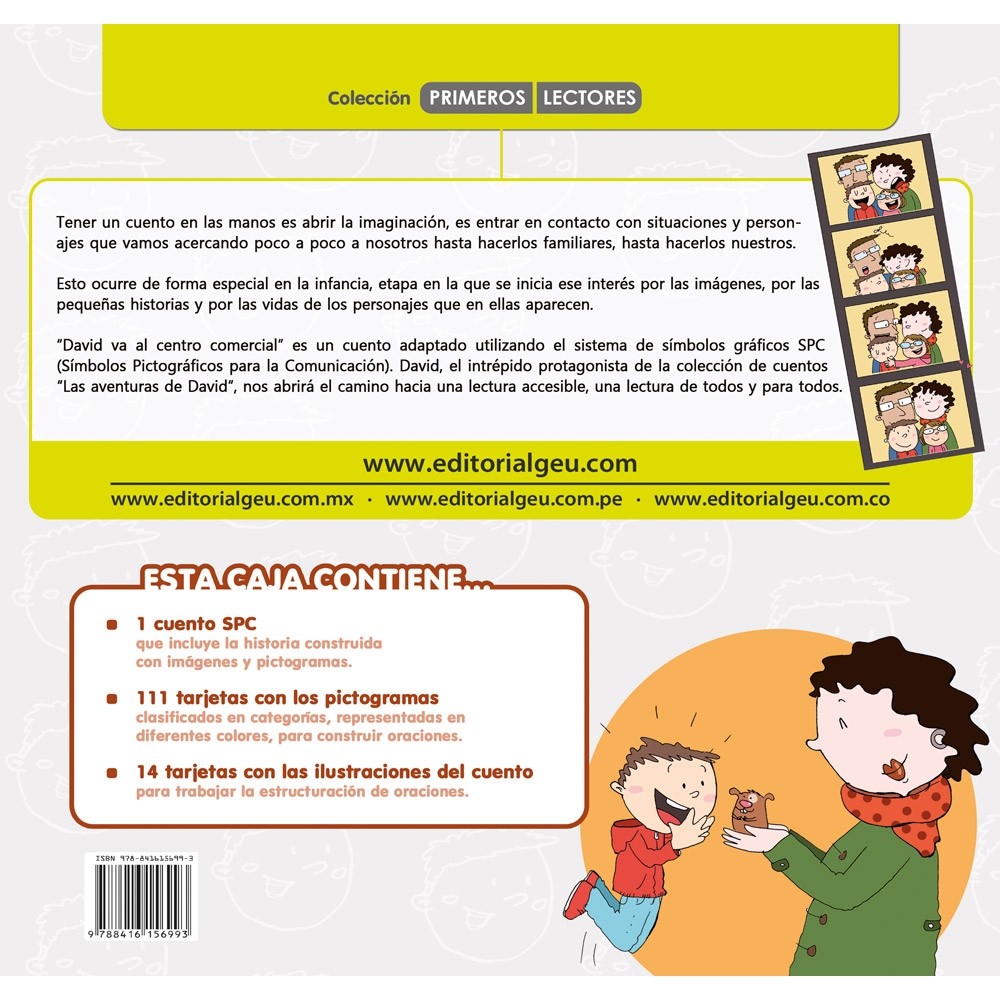 David va al centro comercial · Cuento con pictogramas