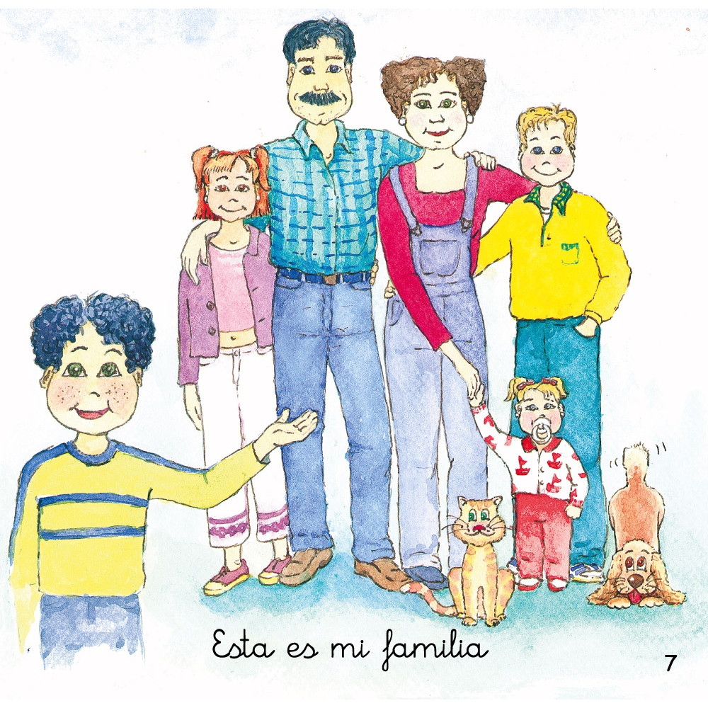 Esta es mi familia · Cuento de progresión lingüística