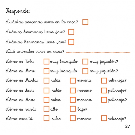 Esta es mi familia · Cuento de progresión lingüística