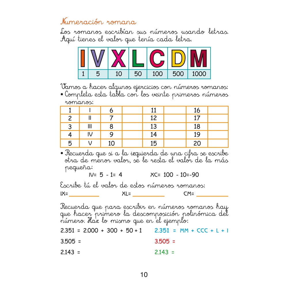 Matemáticas fáciles 10
