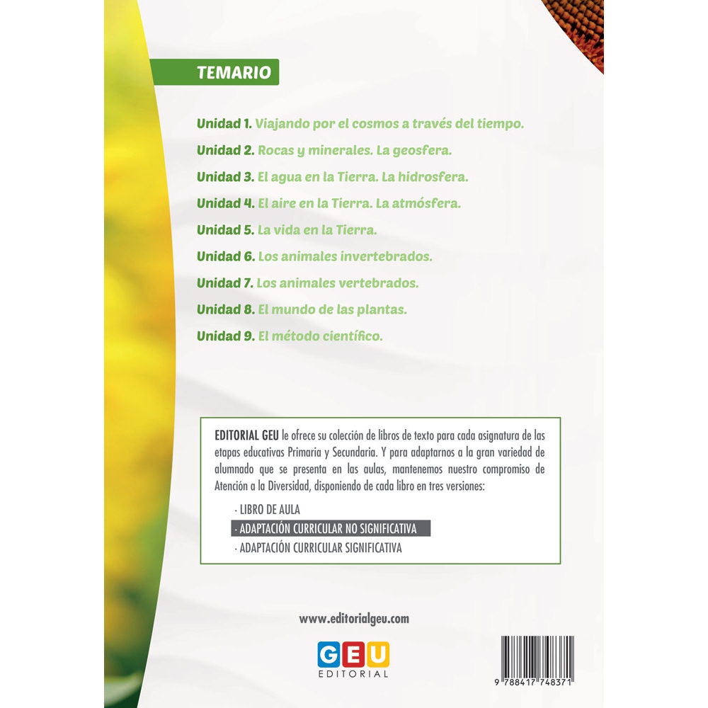 Ciencias de la naturaleza: Biología y geología 1. Educación Secundaria. ACI no significativa