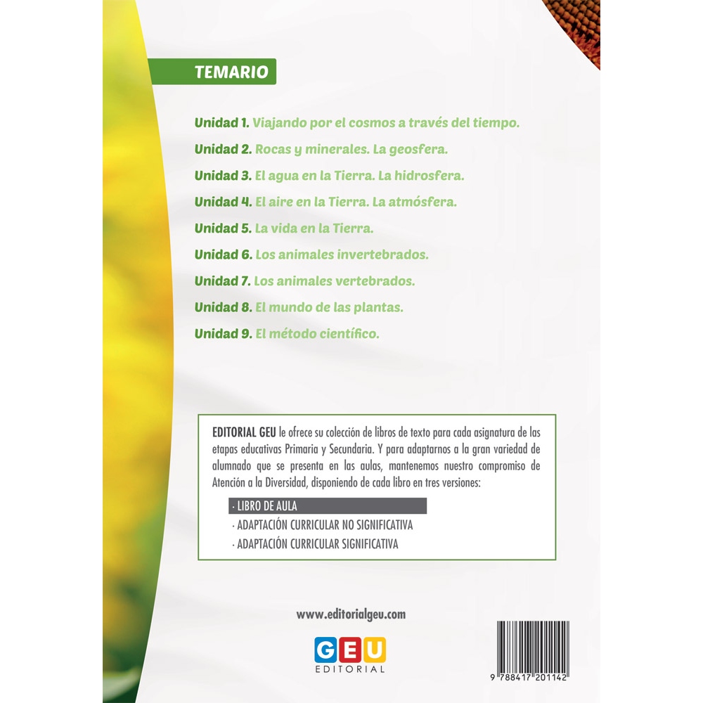 Ciencias de la naturaleza: Biología y geología 1. Educación Secundaria. Libro de aula Ciencias de la naturaleza: Biología y geología 1. Educación Secundaria. Libro de aula