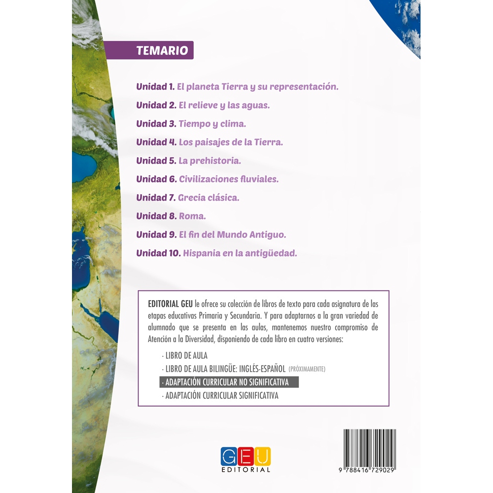 Ciencias sociales: Geografía e historia 1. Educación Secundaria. ACI no significativa