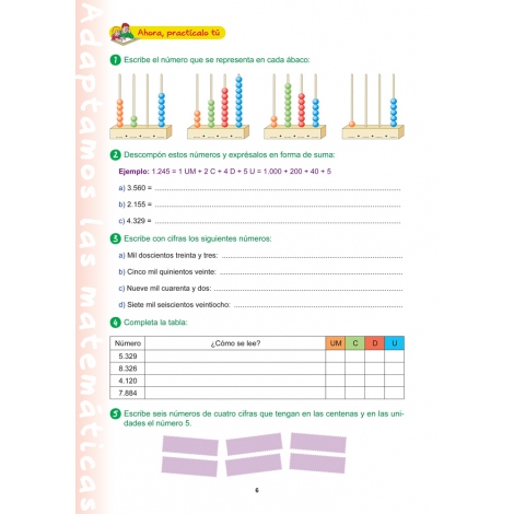 Matemáticas 5. Educación Primaria. Adaptación curricular