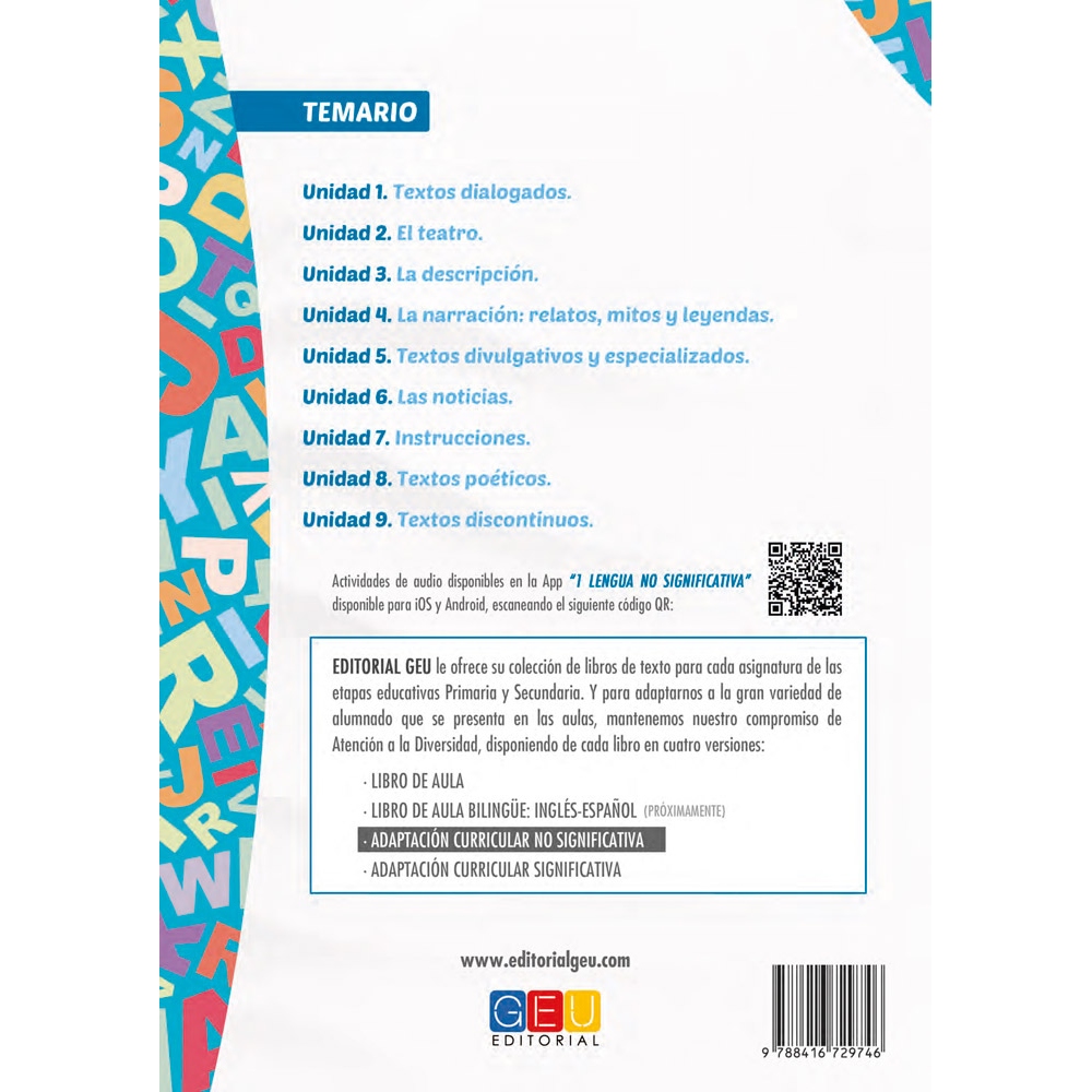 Lengua castellana y literatura 1. Educación Secundaria. ACI no significativa Lengua castellana y literatura 1. Educación Secundaria. ACI no significativa