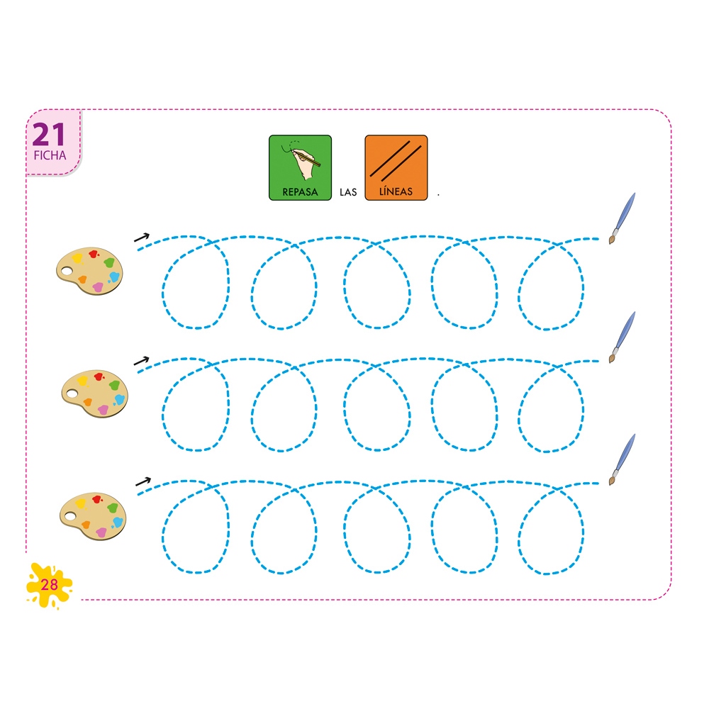 Pictocuaderno de grafomotricidad 5: Trazado de líneas curvas, circulares y bucles