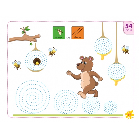 Pictocuaderno de grafomotricidad 5: Trazado de líneas curvas, circulares y bucles