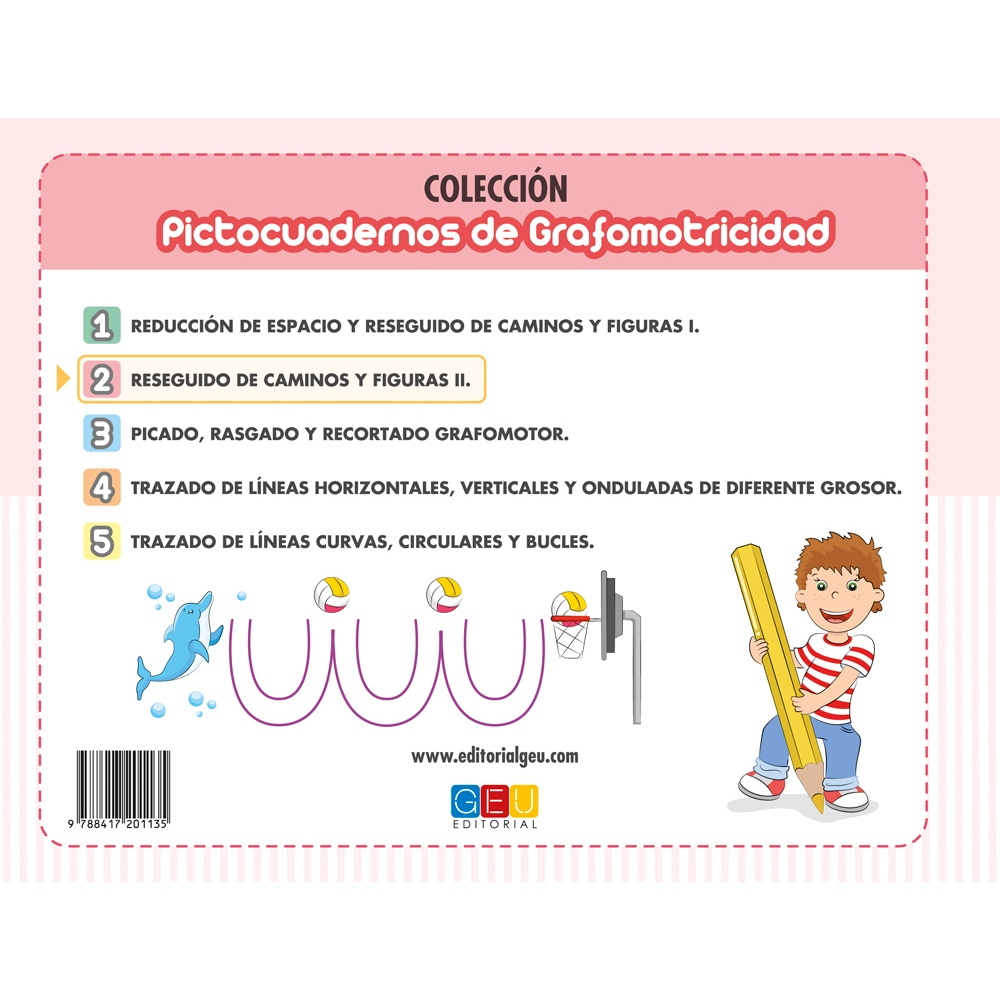 Pictocuaderno de grafomotricidad 2: Reseguido de caminos y figuras II Pictocuaderno de grafomotricidad 2: Reseguido de caminos y figuras II