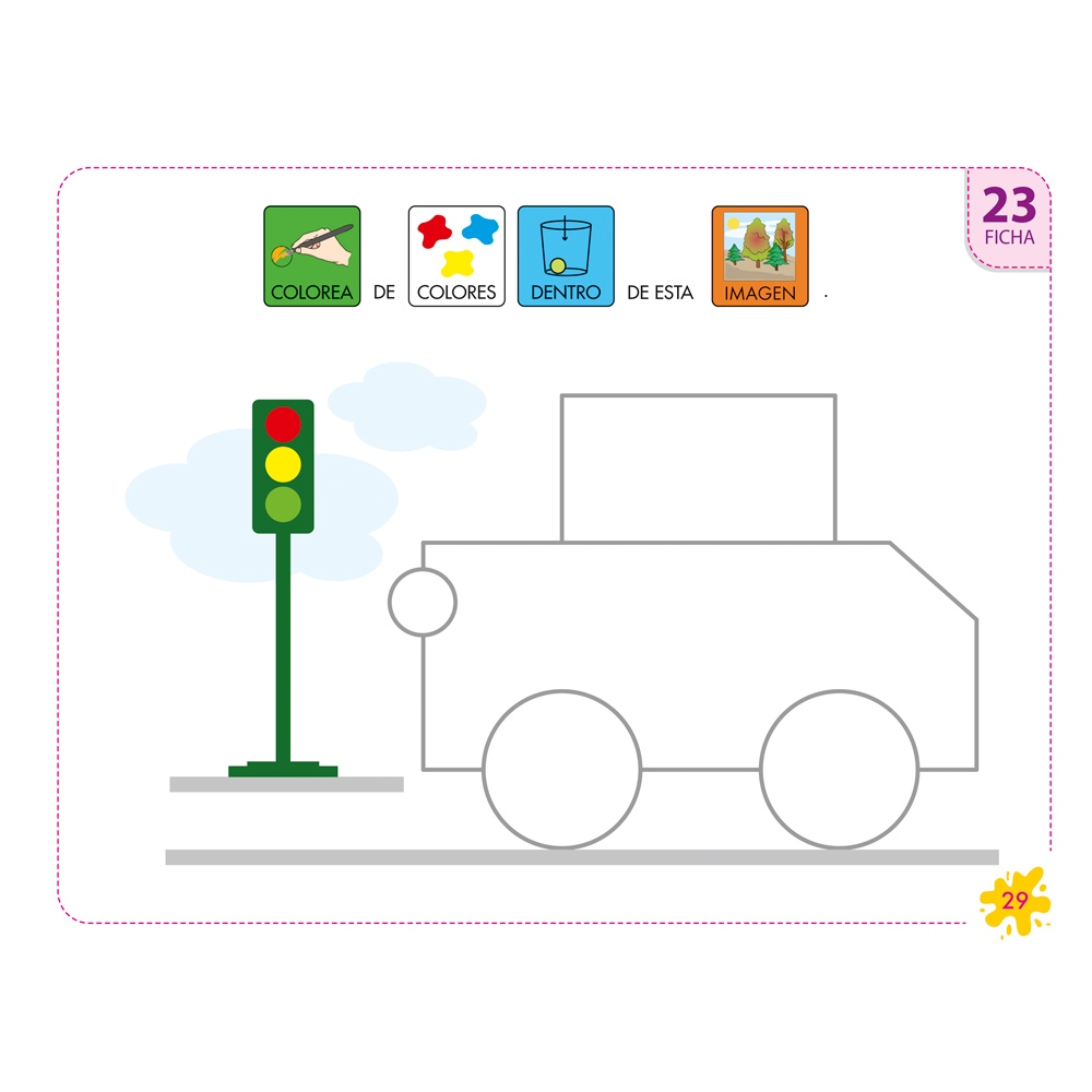 Pictocuaderno de grafomotricidad 1: Reducción de espacio y reseguido de caminos y figuras I