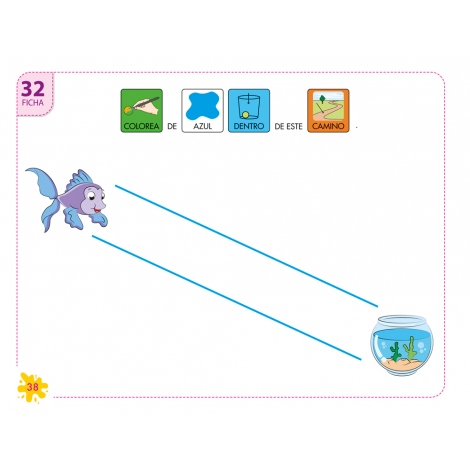 Pictocuaderno de grafomotricidad 1: Reducción de espacio y reseguido de caminos y figuras I