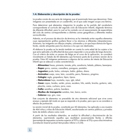 Prueba de vocabulario expresivo Prueba de vocabulario expresivo