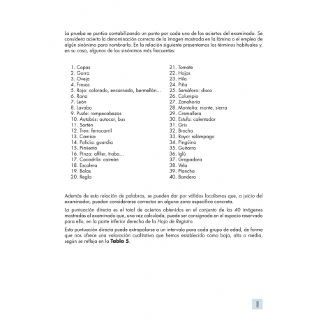 Prueba de vocabulario expresivo Prueba de vocabulario expresivo