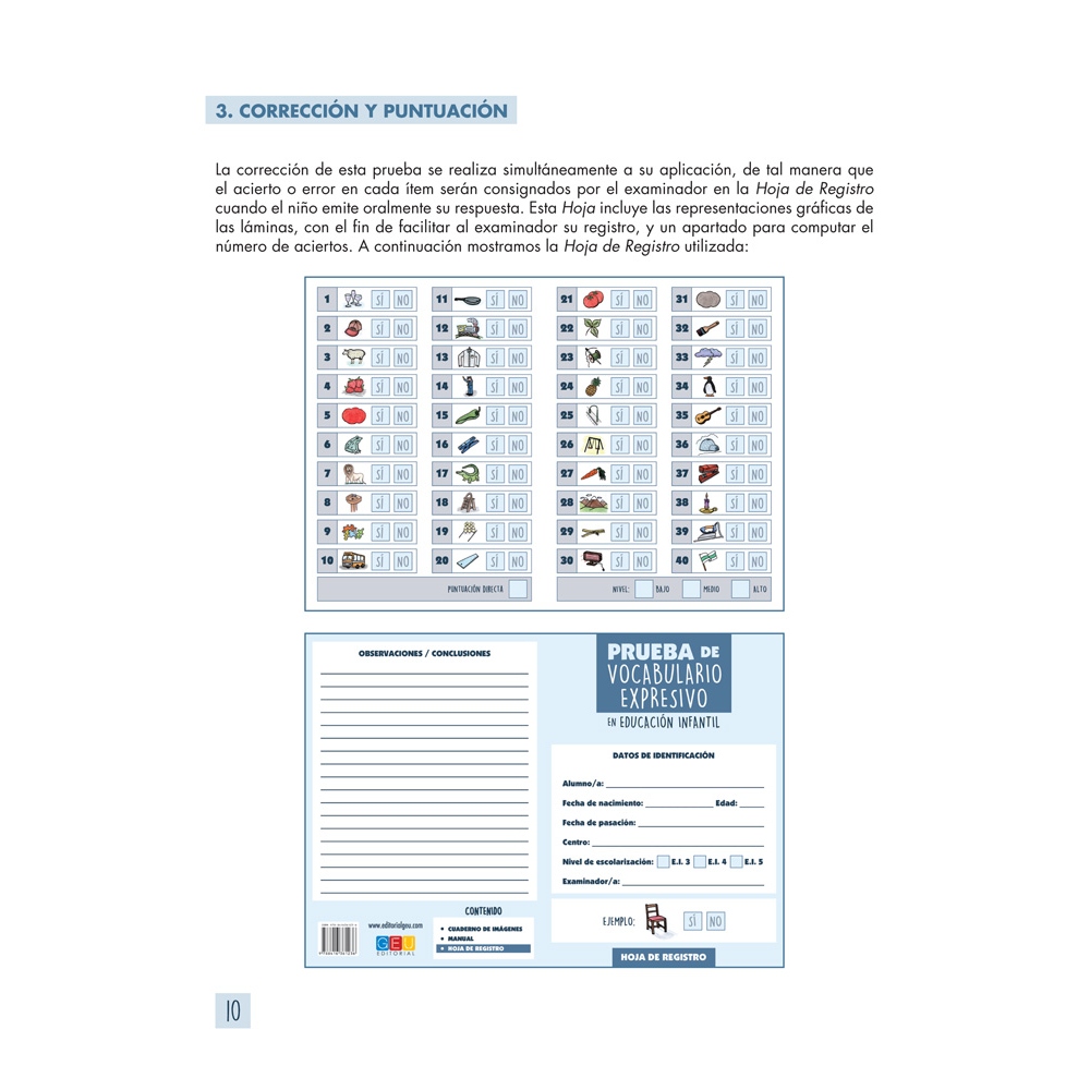 Prueba de vocabulario expresivo Prueba de vocabulario expresivo