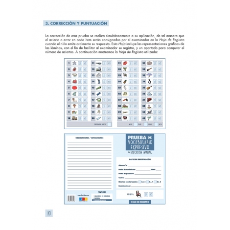 Prueba de vocabulario expresivo Prueba de vocabulario expresivo