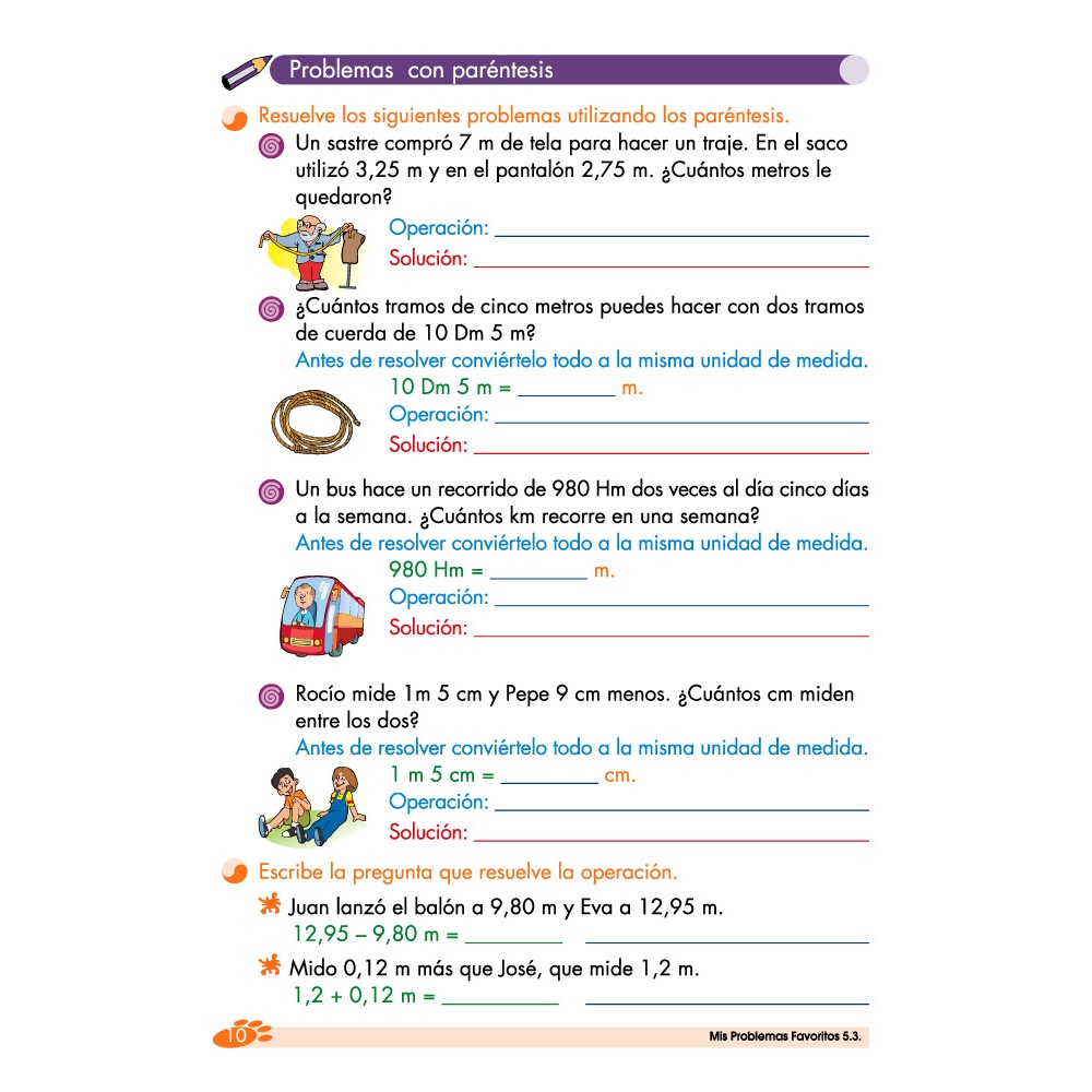 Pack 5º Problemas