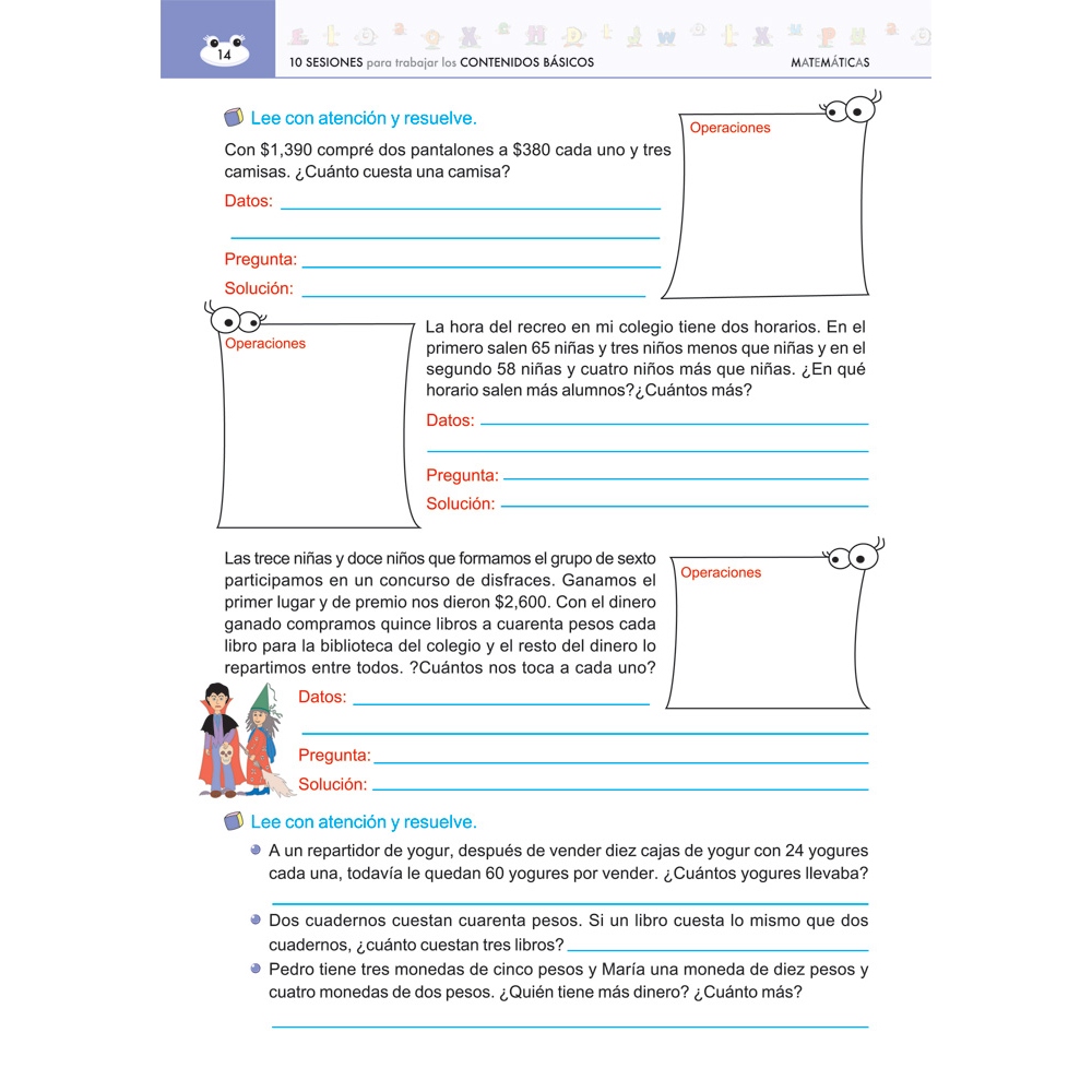 Pack 6º Español y Matemáticas